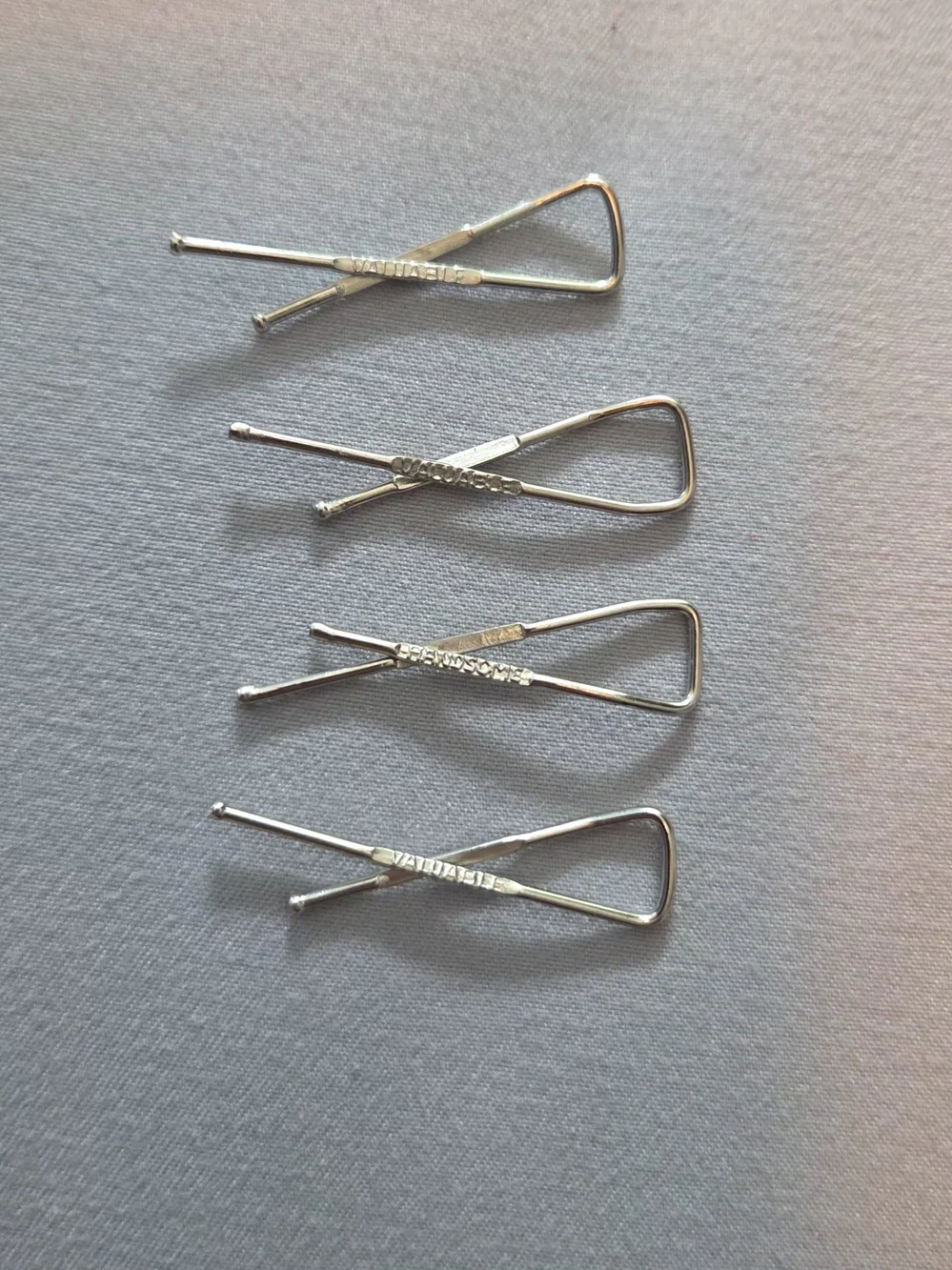 Metal X-Clips Valuable Handsome Paperclip Zipper Pull Money Clip Collar Clips 4